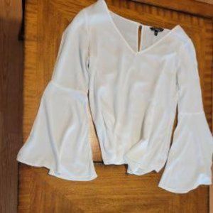 Express White Bell Sleeve Blouse